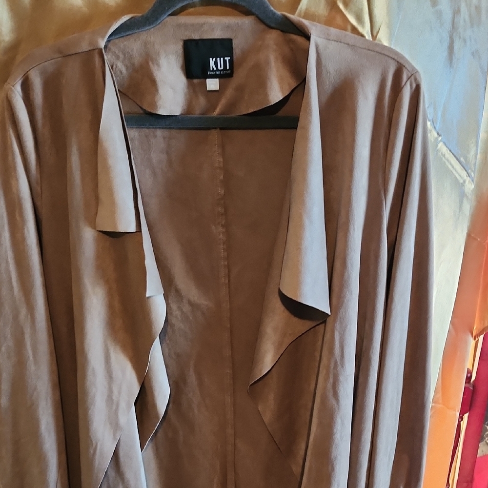 Kut from the Kloth Women's Beige Draped Trench Coat
